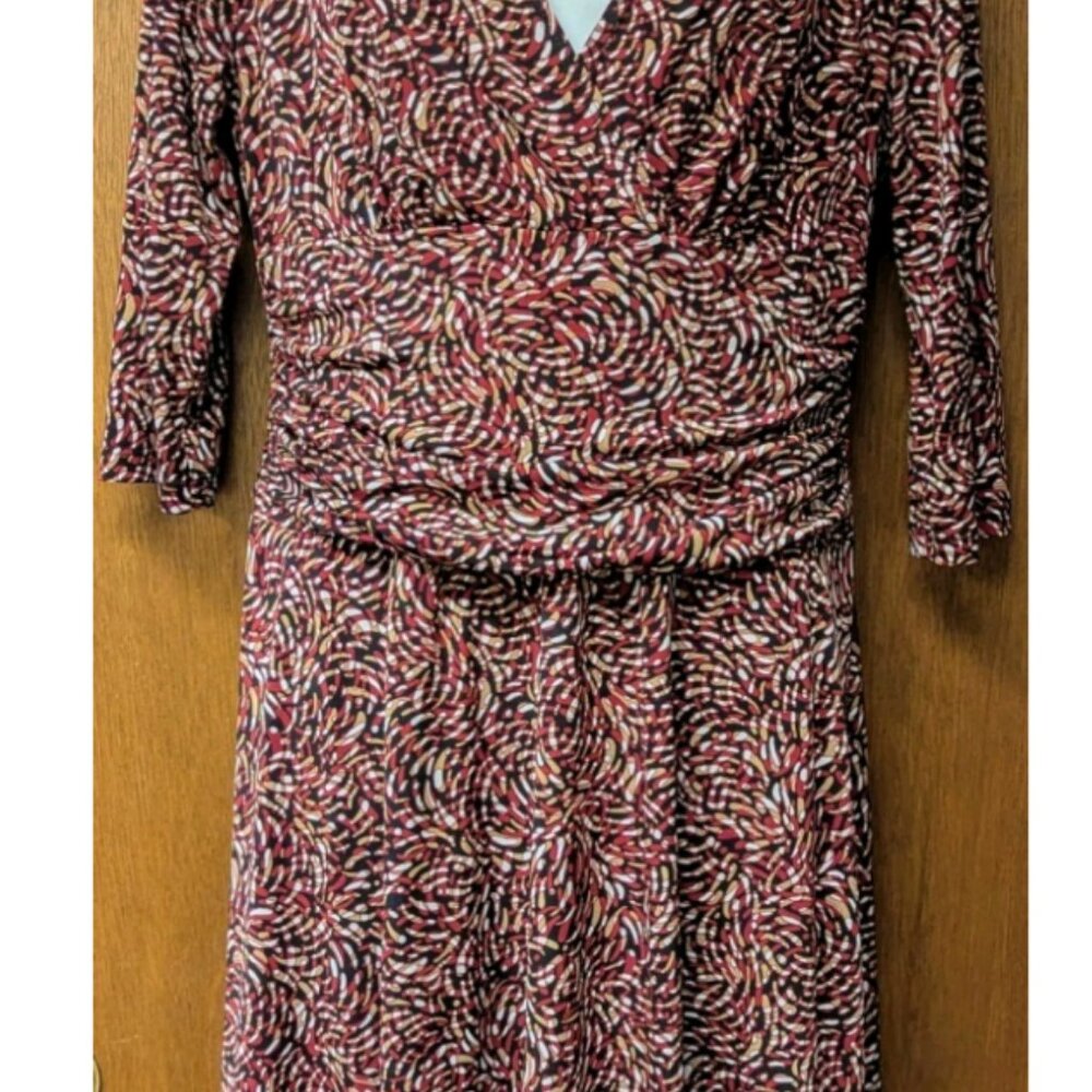 Connected Apparel Print Dress Size 12 NEW